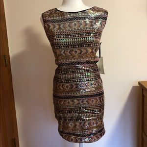Sequin Cut Out Dress